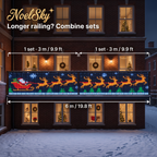 Size guide: one NoelSky set is about 3 m / 9.9 ft – two sets cover a 6 m / 19.8 ft balcony railing